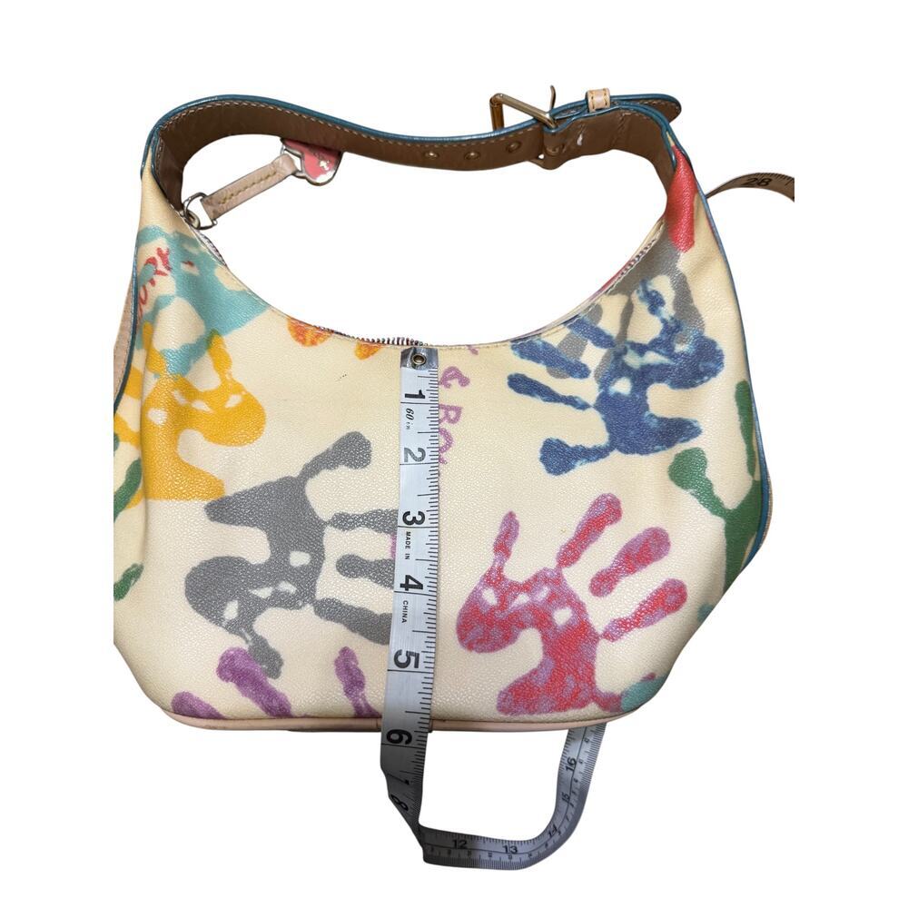 Vintage Y2K Dooney and Bourke Colorful Eclectic Handprint Mini Shoulder Bag - Picture 7 of 7